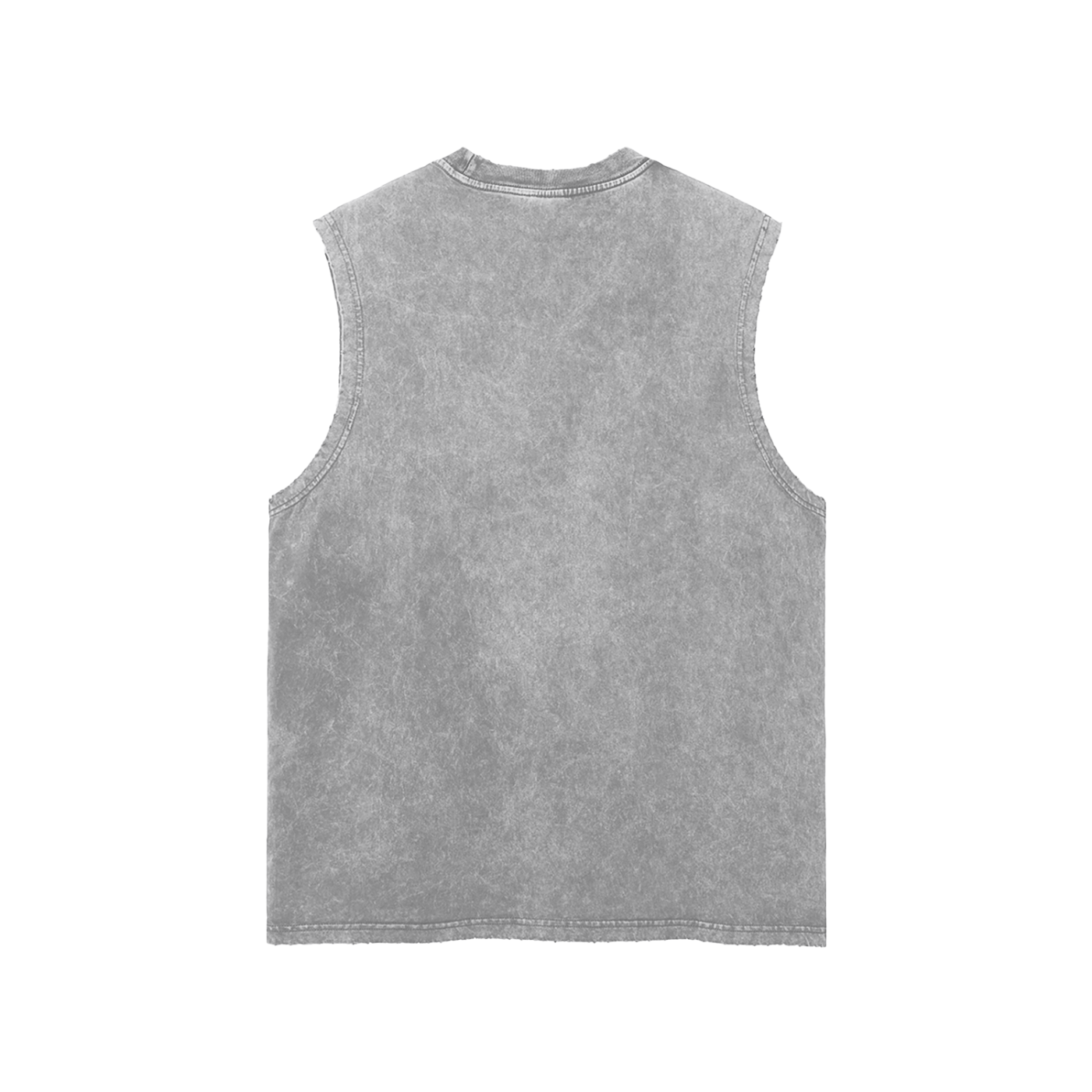 AMP GANG HUMAN CYBORG Snow Washed Frayed Hem Tank Top