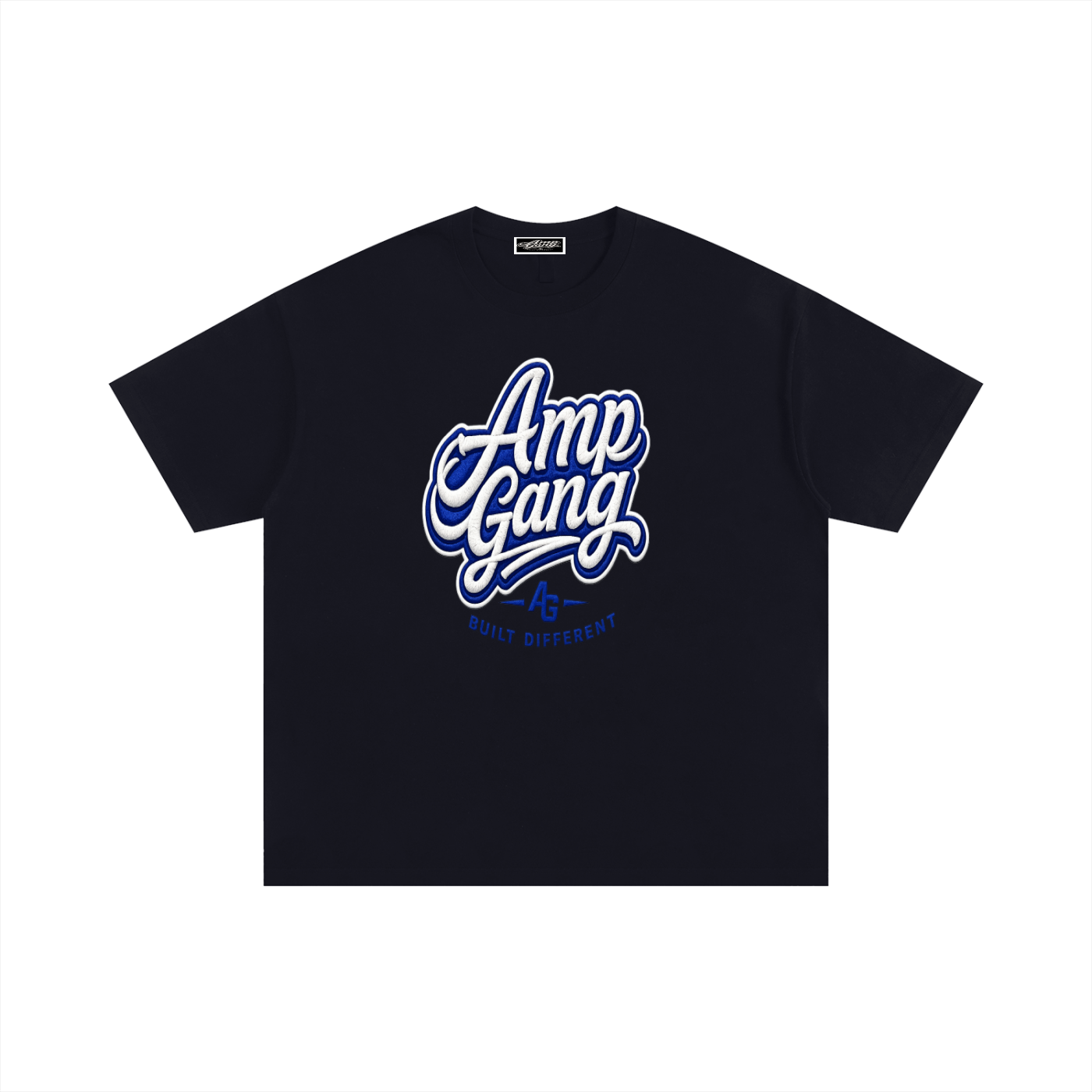 AmpGang Royal Blue Oversized Cotton T-Shirt