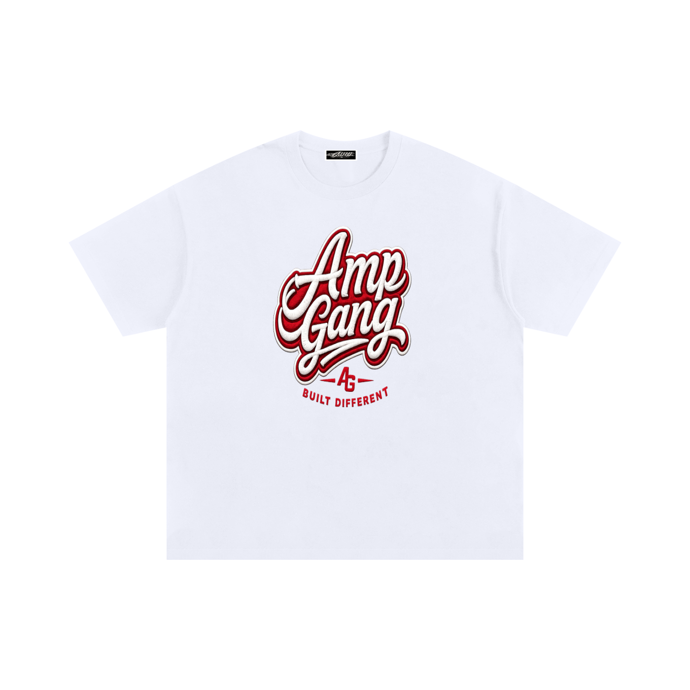 AmpGang Red Oversized Cotton T-Shirt