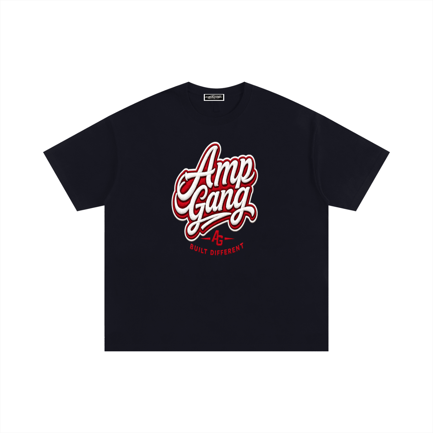 AmpGang Red Oversized Cotton T-Shirt