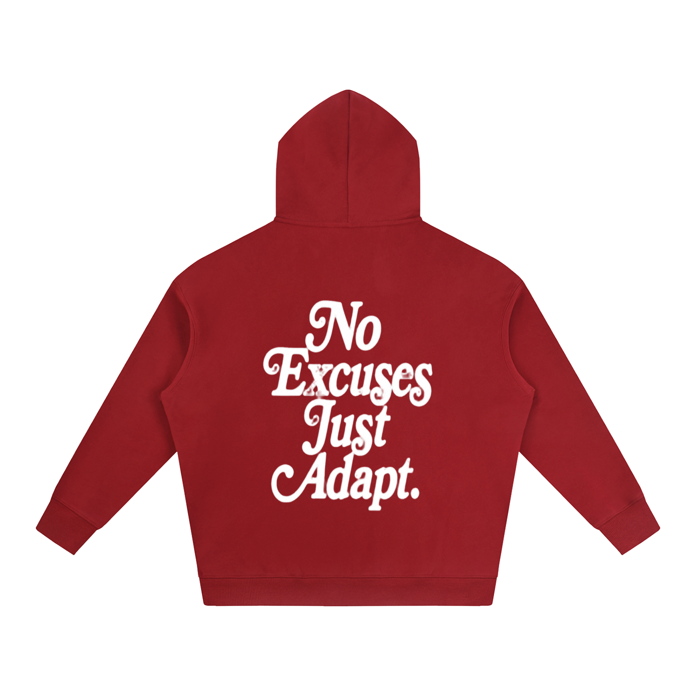 NO EXCUSES JUST ADAPT Oversize Fleeced Hoodie