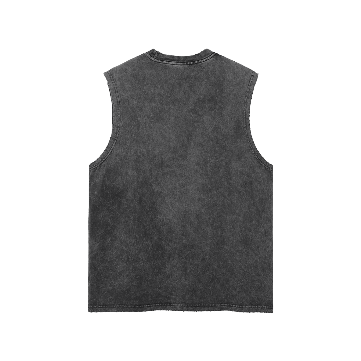 AMP GANG HUMAN CYBORG Snow Washed Frayed Hem Tank Top