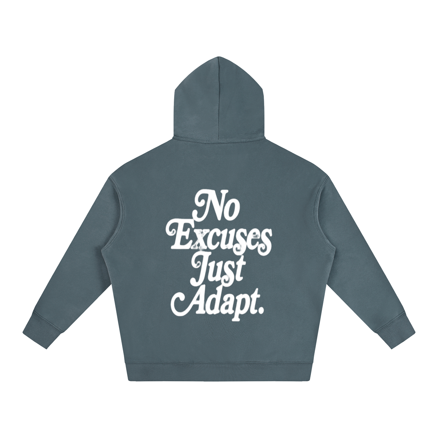 NO EXCUSES JUST ADAPT Oversize Fleeced Hoodie