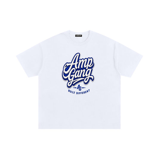 AmpGang Royal Blue Oversized Cotton T-Shirt