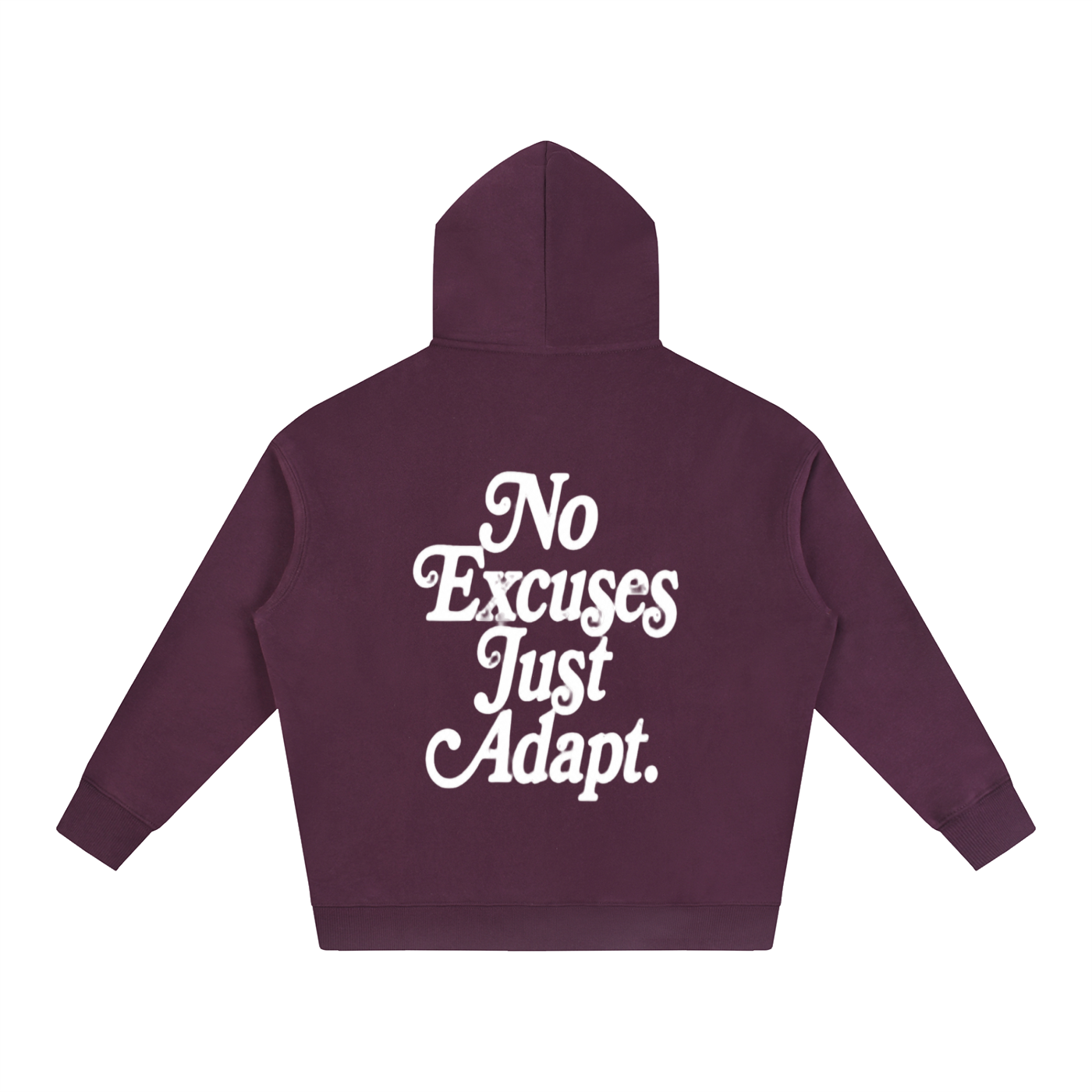 NO EXCUSES JUST ADAPT Oversize Fleeced Hoodie